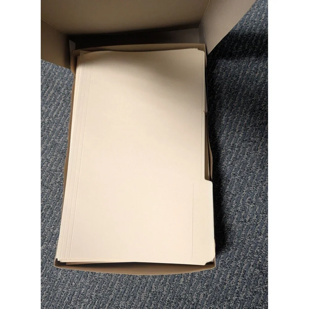 Office Depot 810838 1/3 Cut Brand File Folders - Manila, Pack of 100